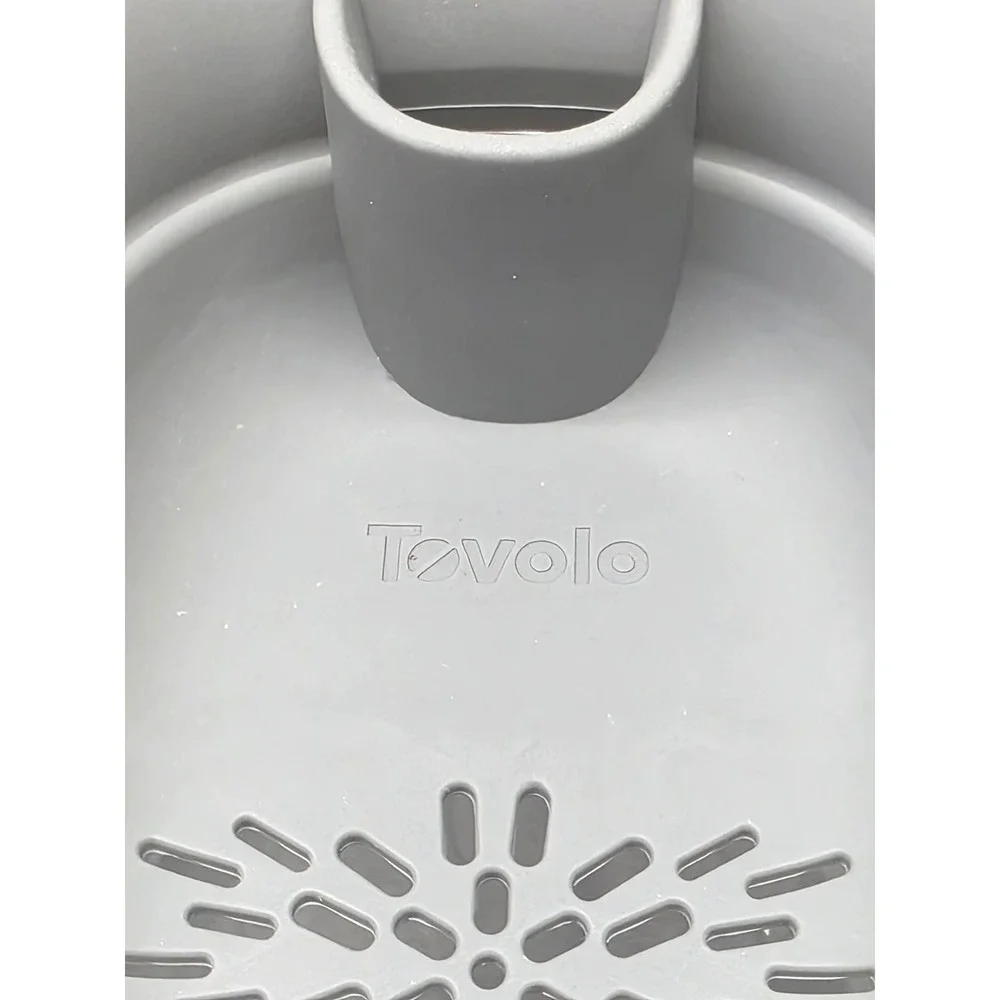 Tovolo Fat Separator Gravy Strainer Grey‎ Silicone Lid Clear Plastic 5 Inch
